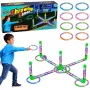 LEAN TOYS Ringo Wurfgeschicklichkeitsspiel für Kinder mit LED-leuchtenden Ringen und Pfosten