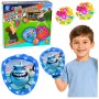 LEAN TOYS Arcade-Spiel zum Werfen, Fangen, Schläger, Leuchtbälle, LED-Hai