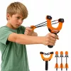 LEAN TOYS Sports Set of Skill Slingshot with Whistling Arrows Orange 15M