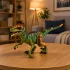 LEAN TOYS Velociraptor Dinosaurier Figur Realistische bewegliche Gliedmaßen Geräusche