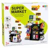 LEAN TOYS Supermarkt-Kassen-Scanner Getränkespender Lichter Geräusche 65 Teile