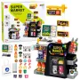 LEAN TOYS Supermarkt-Kassen-Scanner Getränkespender Lichter Geräusche 65 Teile