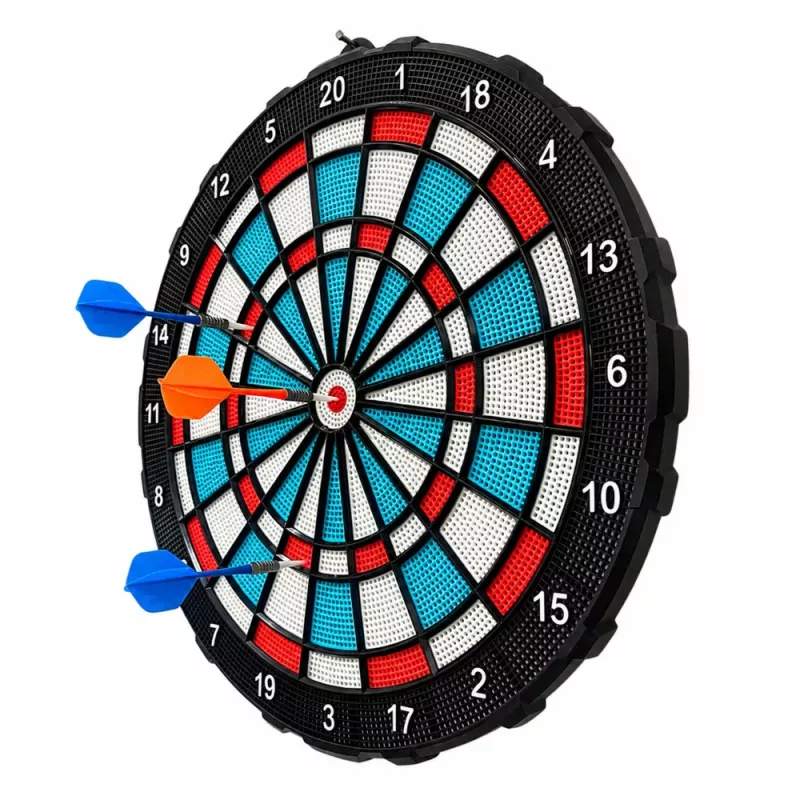 LEAN TOYS Elektronische Dartscheibe Soft Tip Darts Set 42,5 cm
