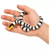LEAN TOYS Gummischlangenfigur dehnbar realistisch schwarz-weiß 33 cm
