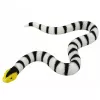 LEAN TOYS Gummischlangenfigur dehnbar realistisch schwarz-weiß 33 cm