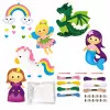 LEAN TOYS Kreativset Filz-Nähplüschtiere Märchenland DIY 6 Stk.