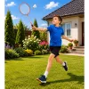LEAN TOYS Badminton Set Schläger Federball Tasche Orange