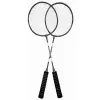 LEAN TOYS Badminton Set Schläger Federball Tasche Schwarz