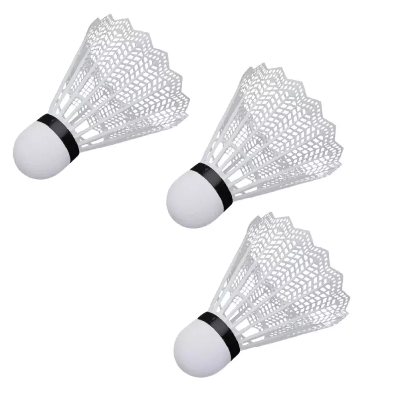 LEAN TOYS Badminton-Set mit 2 Schlägern, 3 Federbällen und Tragetasche - Blau