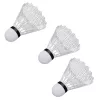 LEAN TOYS Badminton Set, 3 Schläger, Federbälle, orangefarbene Tasche