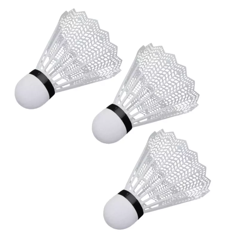 LEAN TOYS Badminton Set mit 2 Schlägern, 3 Federbällen und Tasche, Grün