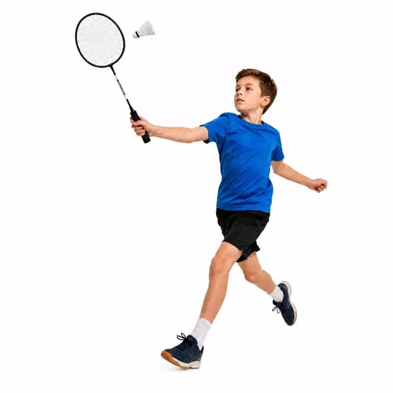 LEAN TOYS Badminton Set 2 Rackets 3 Shuttlecocks Carry Cover Black