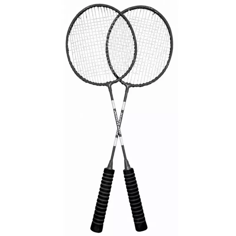 LEAN TOYS Badminton Set 2 Rackets 3 Shuttlecocks Carry Cover Black