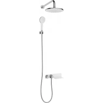 DEANTE Unterputz-Duschset mit Thermostatarmatur, Matt Schwarz, 250mm Kopfbrause