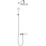 DEANTE Unterputz-Duschset mit Thermostatarmatur, Matt Schwarz, 250mm Kopfbrause