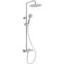 DEANTE Arnika Regenbrause mit Brausearmatur, Matt Schwarz, 250 mm Regenkopf, Wandmontage