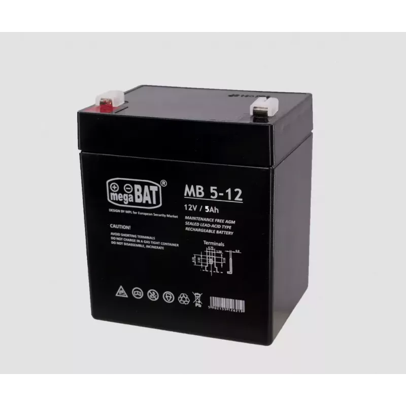 LEAN CARS AGM Gel-Batterie 12V 5Ah VRLA versiegelte Blei-Säure-Batterie