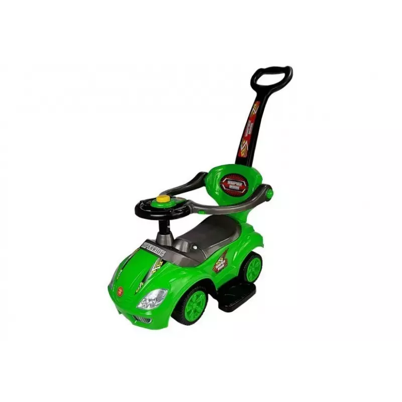 LEAN CARS Toddlers Ride On Push Along with Parent Handle Mega Car 3in1 Green
