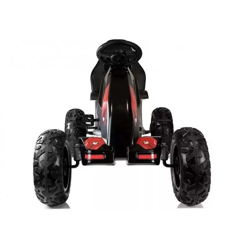 LEAN CARS Gokart B012 Inflatable Tires Black Pedal Go-Kart für Kinder 3-8 Jahre
