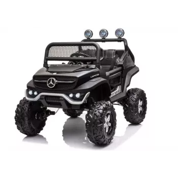 LEAN CARS Elektro-Kinderfahrzeug Mercedes Unimog S Schwarz