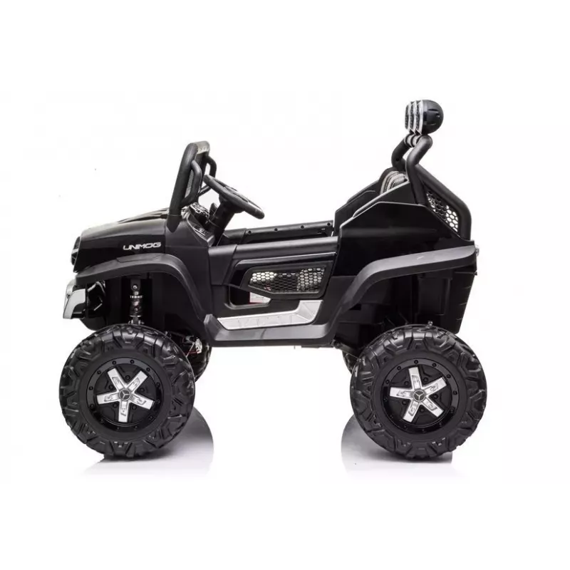 LEAN CARS Elektro-Kinderfahrzeug Mercedes Unimog S Schwarz
