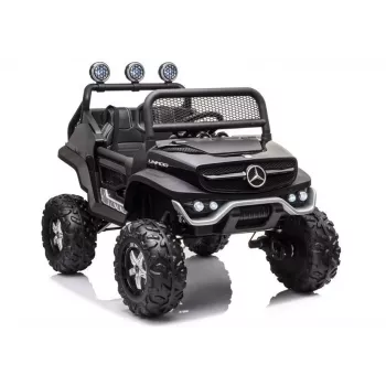 LEAN CARS Elektro-Kinderfahrzeug Mercedes Unimog S Schwarz