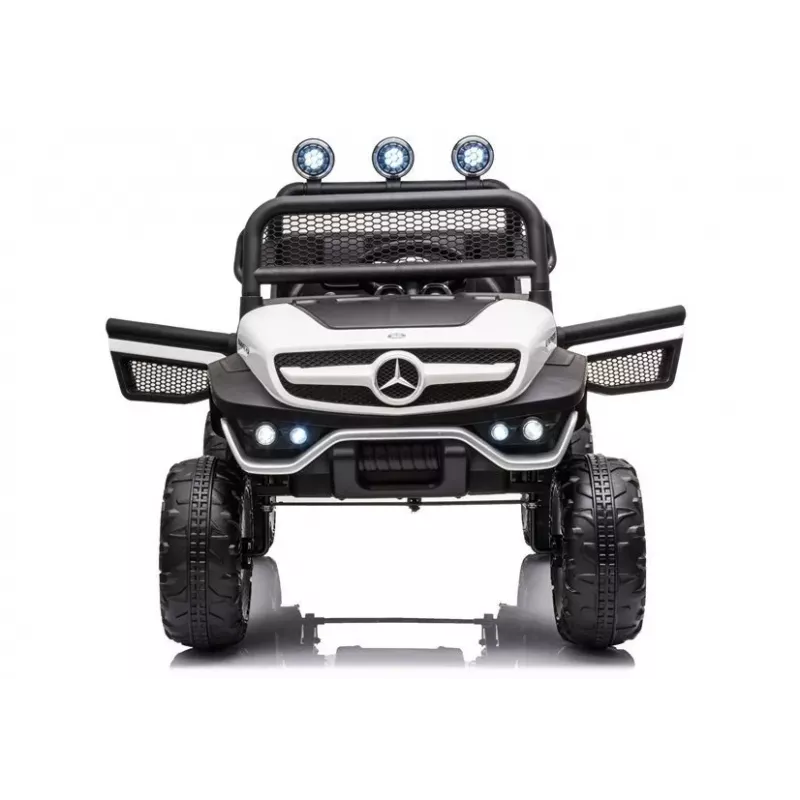 LEAN CARS Elektro-Kinderfahrzeug Mercedes Unimog S Weiß