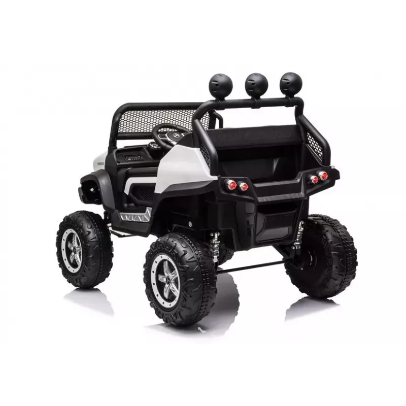 LEAN CARS Elektro-Kinderfahrzeug Mercedes Unimog S Weiß