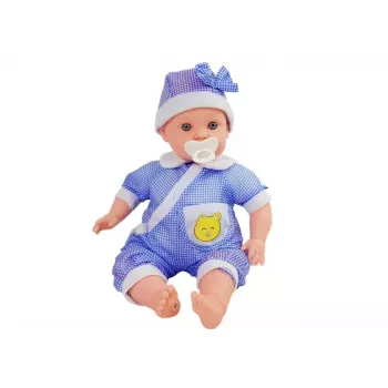 LEAN TOYS Puppenbaby 45 cm blaue Kleidung