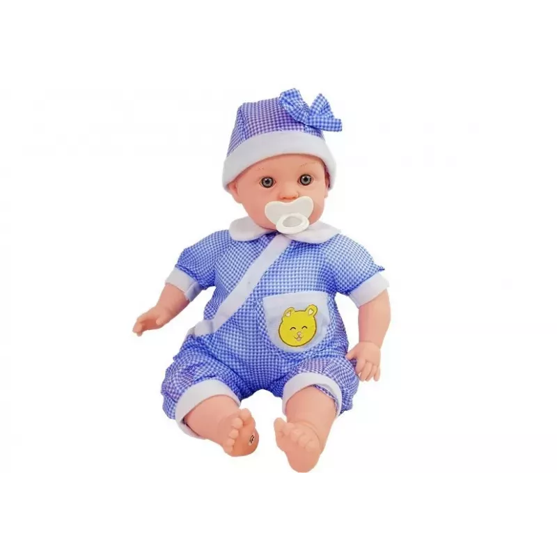 LEAN TOYS Puppenbaby 45 cm blaue Kleidung
