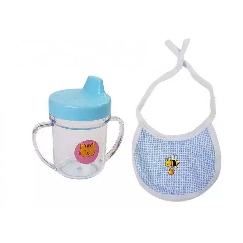 LEAN TOYS Puppenbaby 45 cm blaue Kleidung