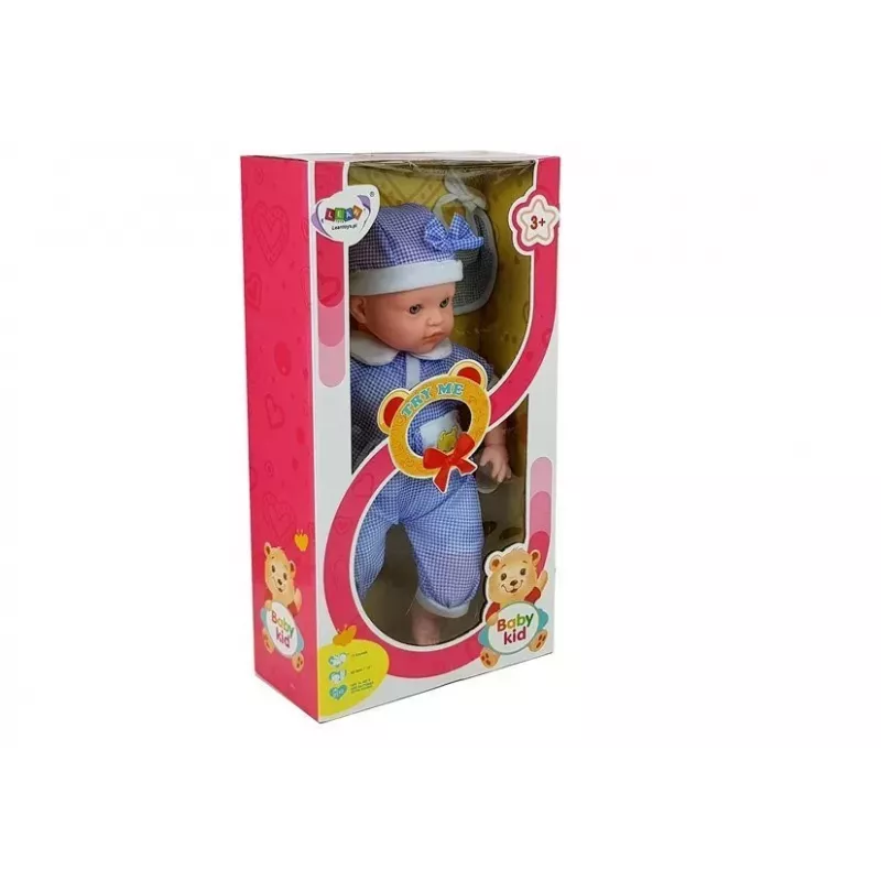 LEAN TOYS Puppenbaby 45 cm blaue Kleidung