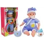 LEAN TOYS Puppenbaby 45 cm blaue Kleidung