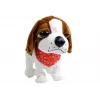 LEAN TOYS Interaktiver Hund an der Leine, bellt, wedelt mit dem Schwanz, Sensoren