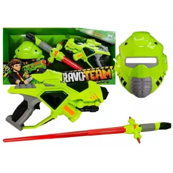 LEAN TOYS Space Weapons Laser Pistol Light Saber Mask Green