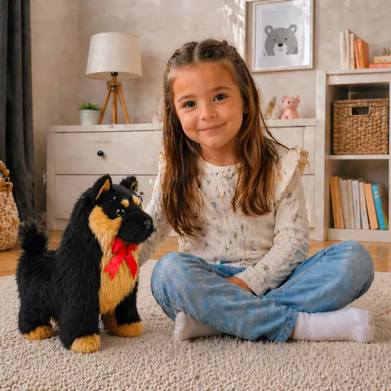 LEAN TOYS Interaktiver Deutscher Schäferhund bewegt sich, bellt