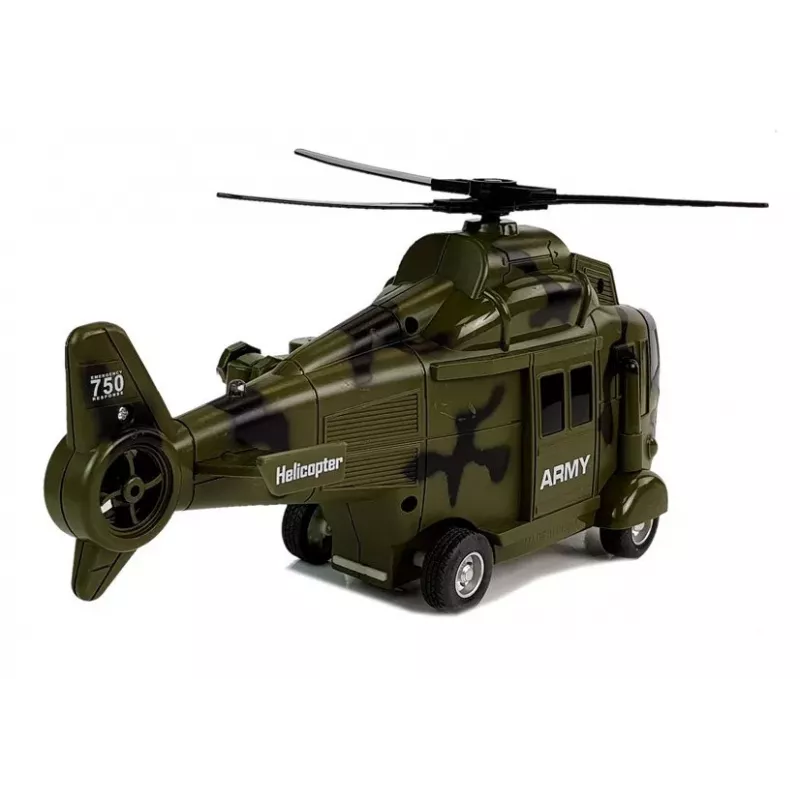 LEAN TOYS Militär-Rettungshubschrauber 1:16 Haken Sound Licht
