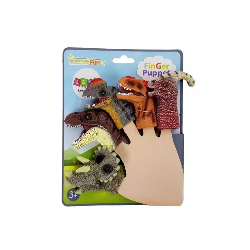 LEAN TOYS Fingerpuppen Dinosaurier 5-teilig