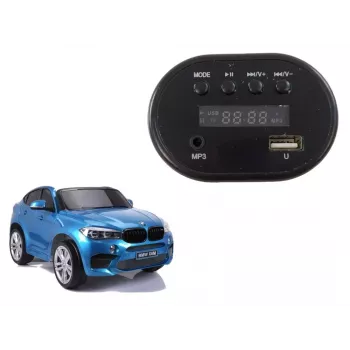 LEAN CARS Musikpanel für Elektro-Kinderfahrzeug JJ2168 - Ersatzteil mit USB, AUX, SD-Karte, 12V