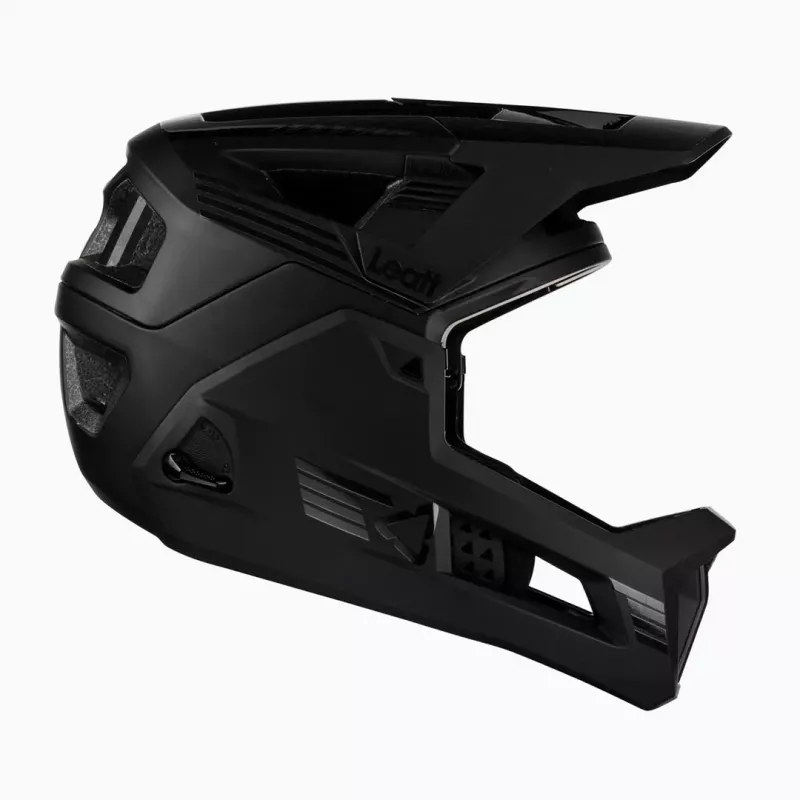 LEATT MTB Enduro 4.0 V23 Fahrradhelm mit abnehmbarem Kinnbügel, Größe L, Schwarz