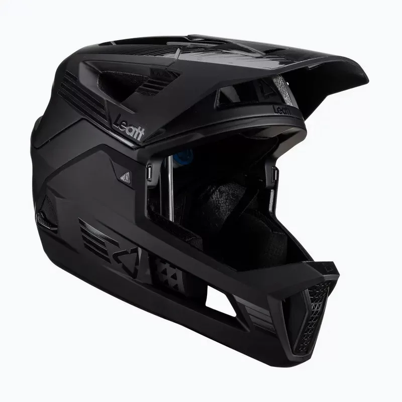 LEATT MTB Enduro 4.0 V23 Fahrradhelm mit abnehmbarem Kinnbügel, Größe L, Schwarz