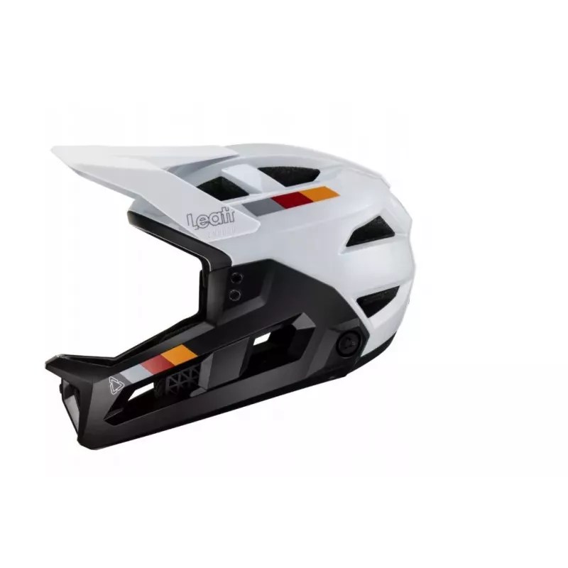 LEATT MTB Enduro 2.0 V23 Fahrradhelm mit abnehmbarem Kinnbügel, Größe L (59-63 cm), Weiß