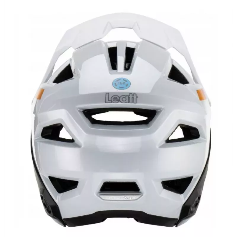 LEATT MTB Enduro 2.0 V23 Fahrradhelm mit abnehmbarem Kinnbügel, Größe L (59-63 cm), Weiß