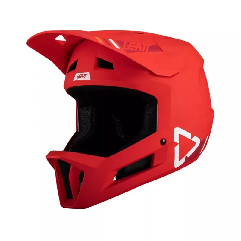 LEATT MTB Gravity 1.0 V24 Full-Face Cycling Helmet, Größe M, Rot