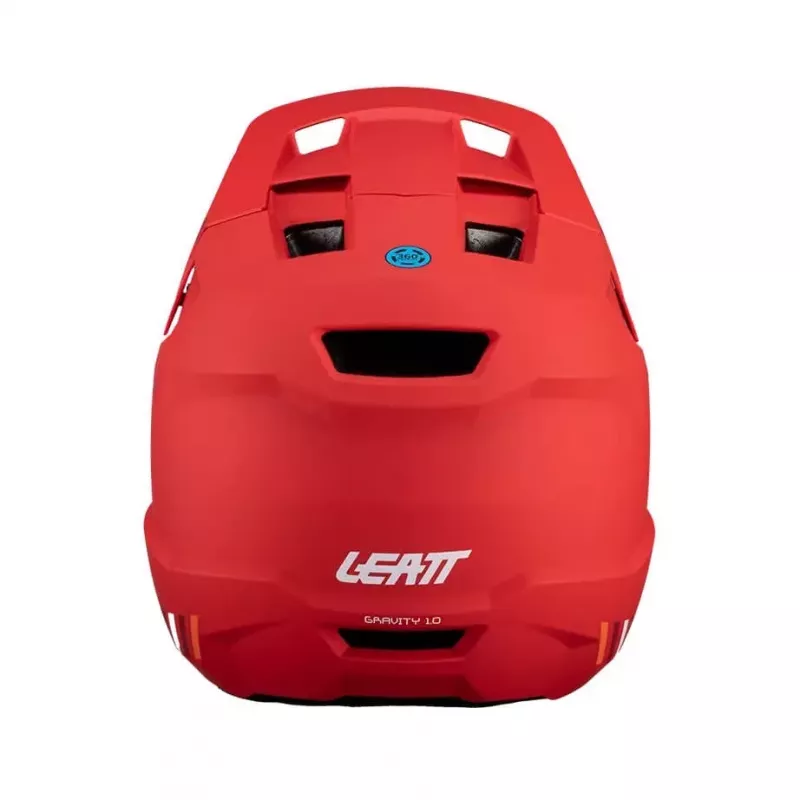 LEATT MTB Gravity 1.0 V24 Full-Face Cycling Helmet, Größe L, Rot