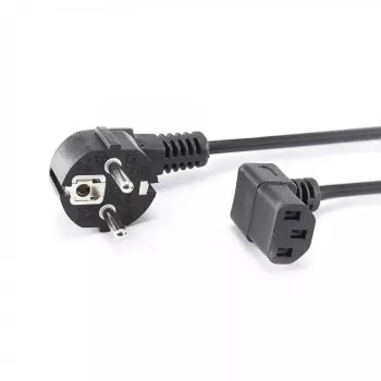 SBOX PC-Netzkabel Schuko auf IEC C13 2m Schwarz