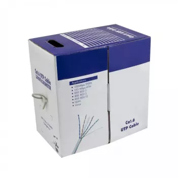 Sbox UTP CAT-6 BOX 305 m - 305m Cat6 UTP Netzwerkkabel, Grau, CCA, 23AWG, PVC, Easy Pull Box