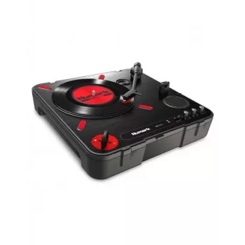 Numark PT01 Scratch - Semi-automatischer tragbarer Plattenspieler mit DJ-Scratch-Schalter
