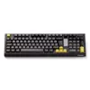AKKO 5098B Mechanische Tastatur, 98 Tasten, Schwarz & Gold, Hot-Swappable, RGB, Triple Mode (USB-C/2.4GHz/Bluetooth 5.0), Akko CS Jelly White Lineare Switches, PBT ASA Keycaps, 3000mAh