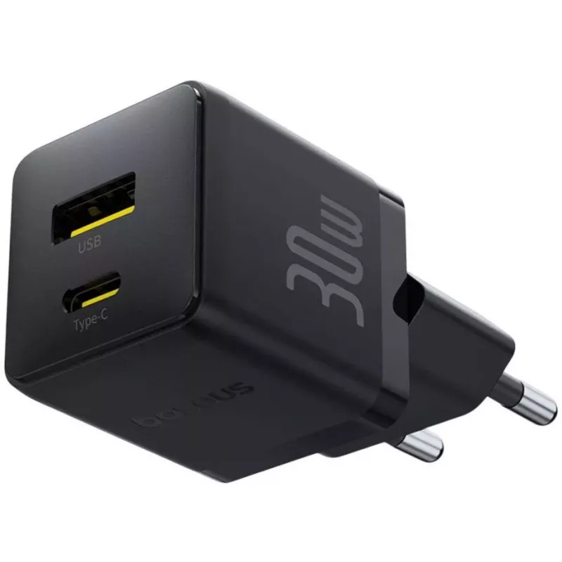 Baseus Palm 30W USB-C USB-A Ladegerät Schwarz